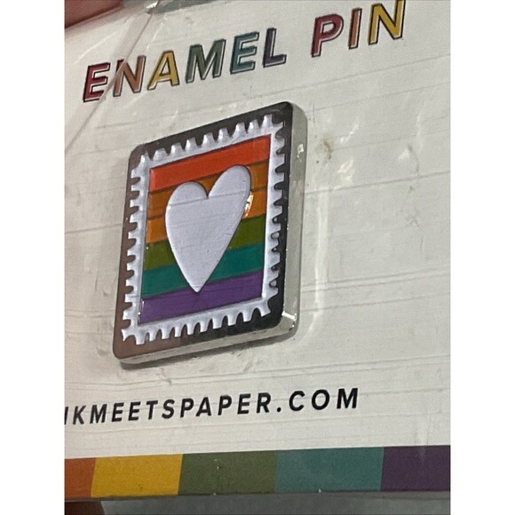 Ink Meets Paper Rainbow Pride Enamel Pin - Picture 2 of 3